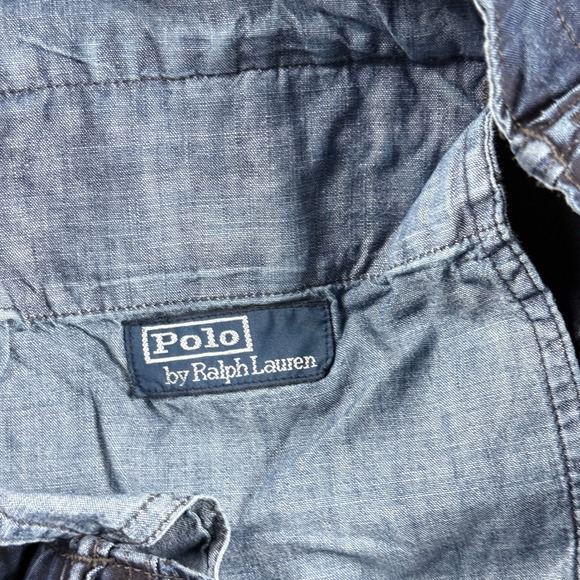 VTG Ralph Lauren Surplus Div Mountain Trousers Mens 32x28 Blue Cargo Pants - Picture 10 of 15